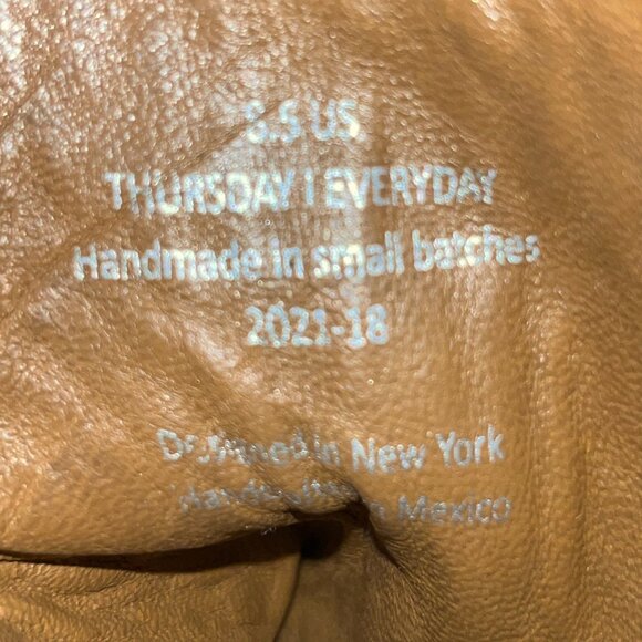 THURSDAY BOOT CO. DOWNTOWN WOMEN'S HANDCRAFTED  ANKLE BOOTIE TOFFEE LEATHER  8.5 - Picture 7 of 12